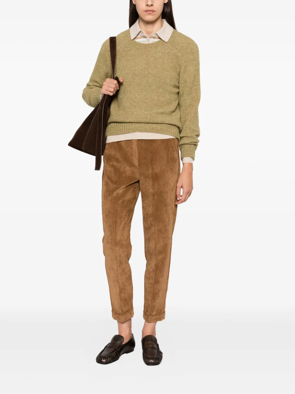 I BLUES Ribfluwelen broek Bruin