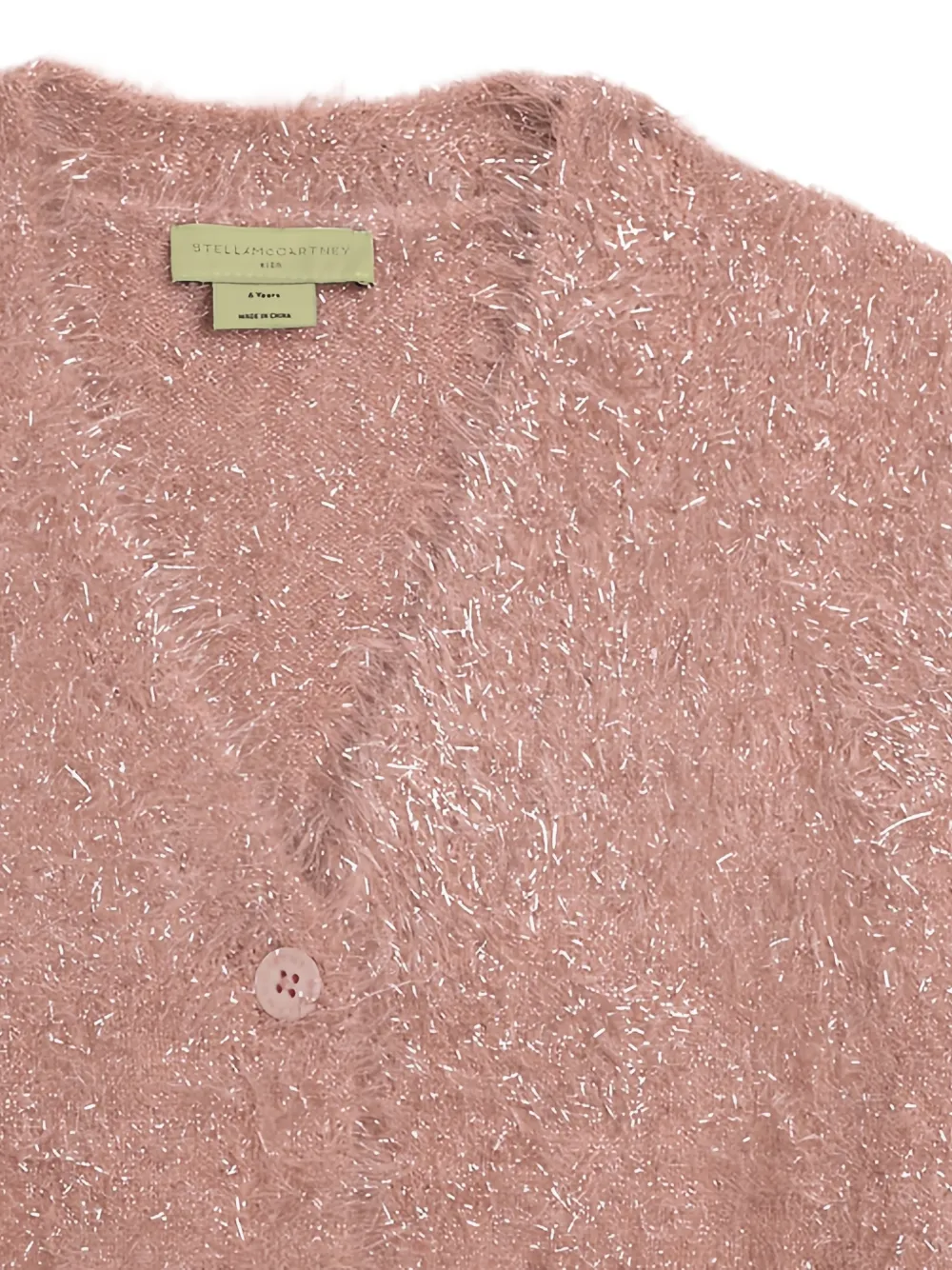 Stella McCartney Kids Vest met knoopsluiting en geborsteld effect Roze