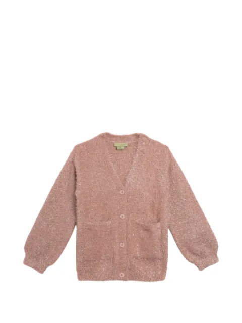 Stella McCartney Kids metallic-effect long-sleeve cardigan