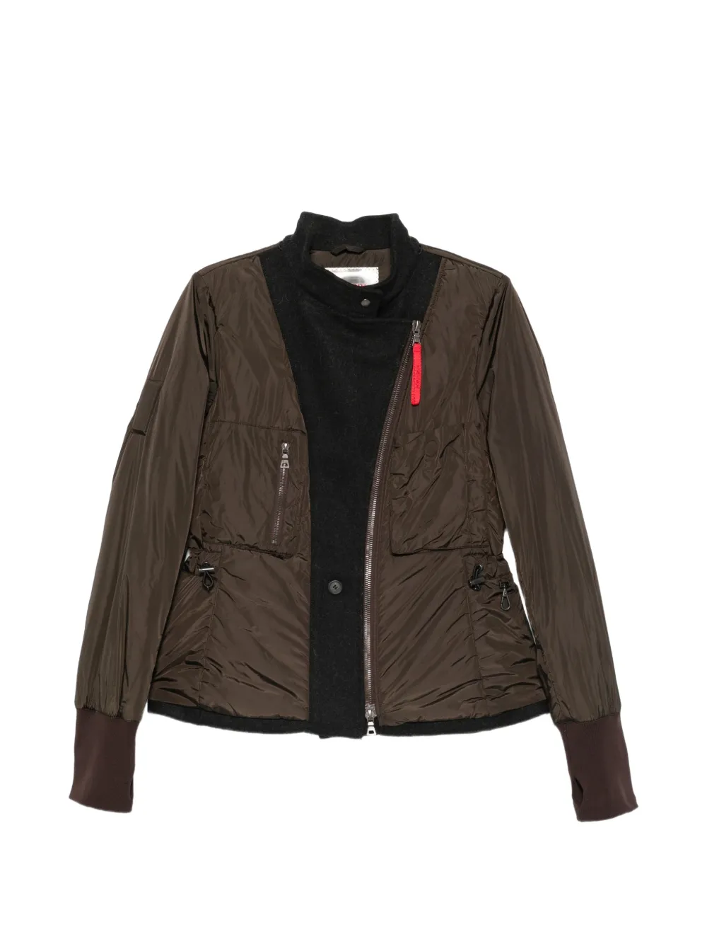 Prada Pre-Owned veste zippée à empiècements (années 1990) - Marron Prada Pre-Owned veste zippée à empiècements (années 1990) - Marron