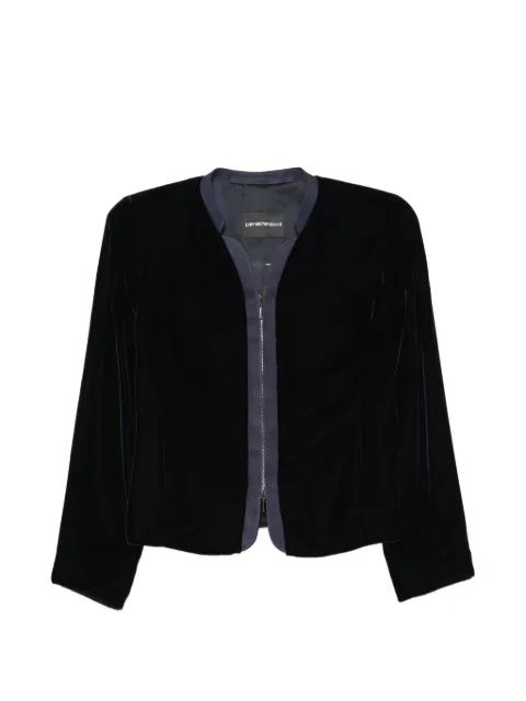 Emporio Armani velvet zip-up jacket
