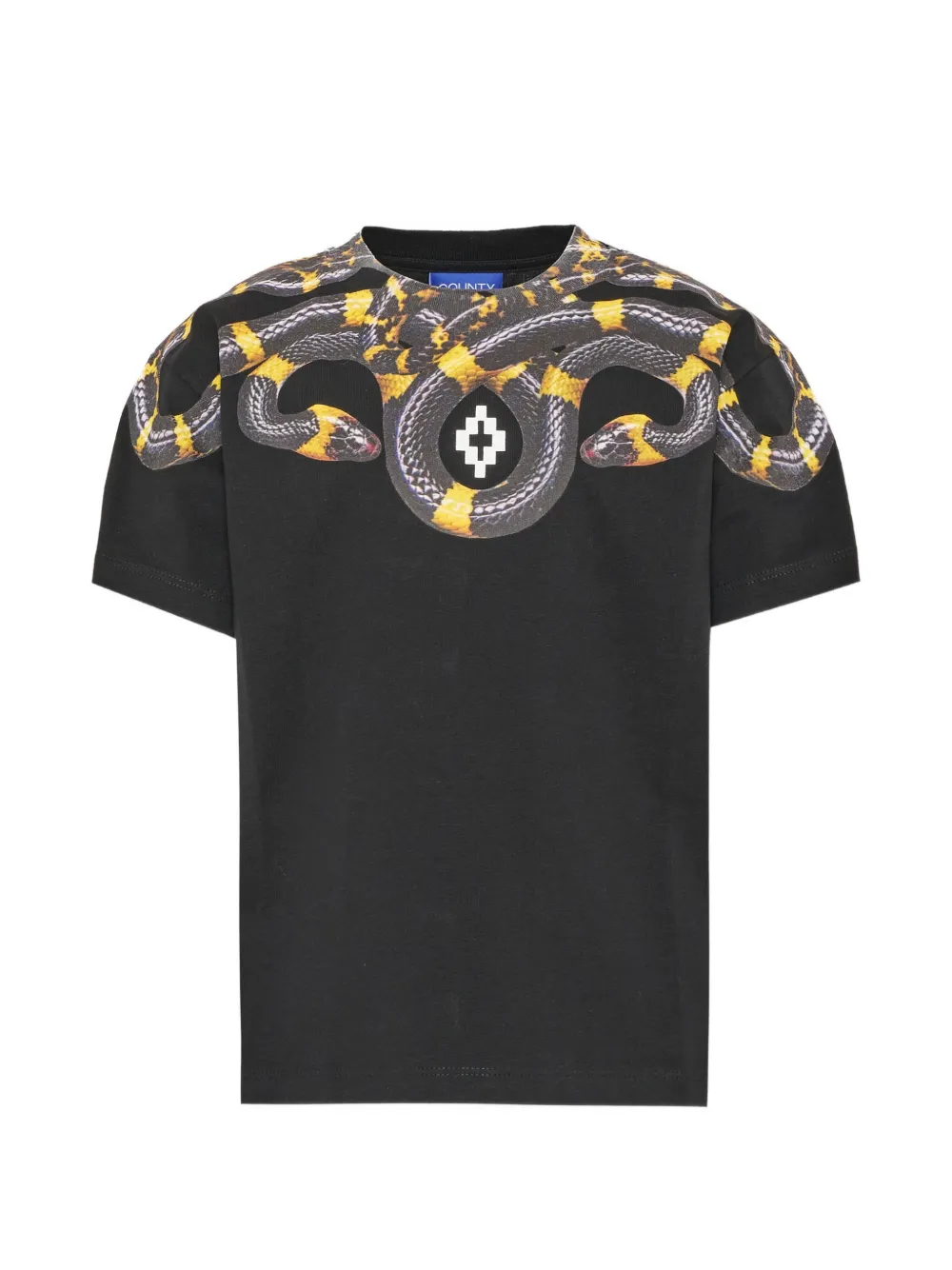 COUNTY OF MILAN KIDS snake-print T-shirt - Nero