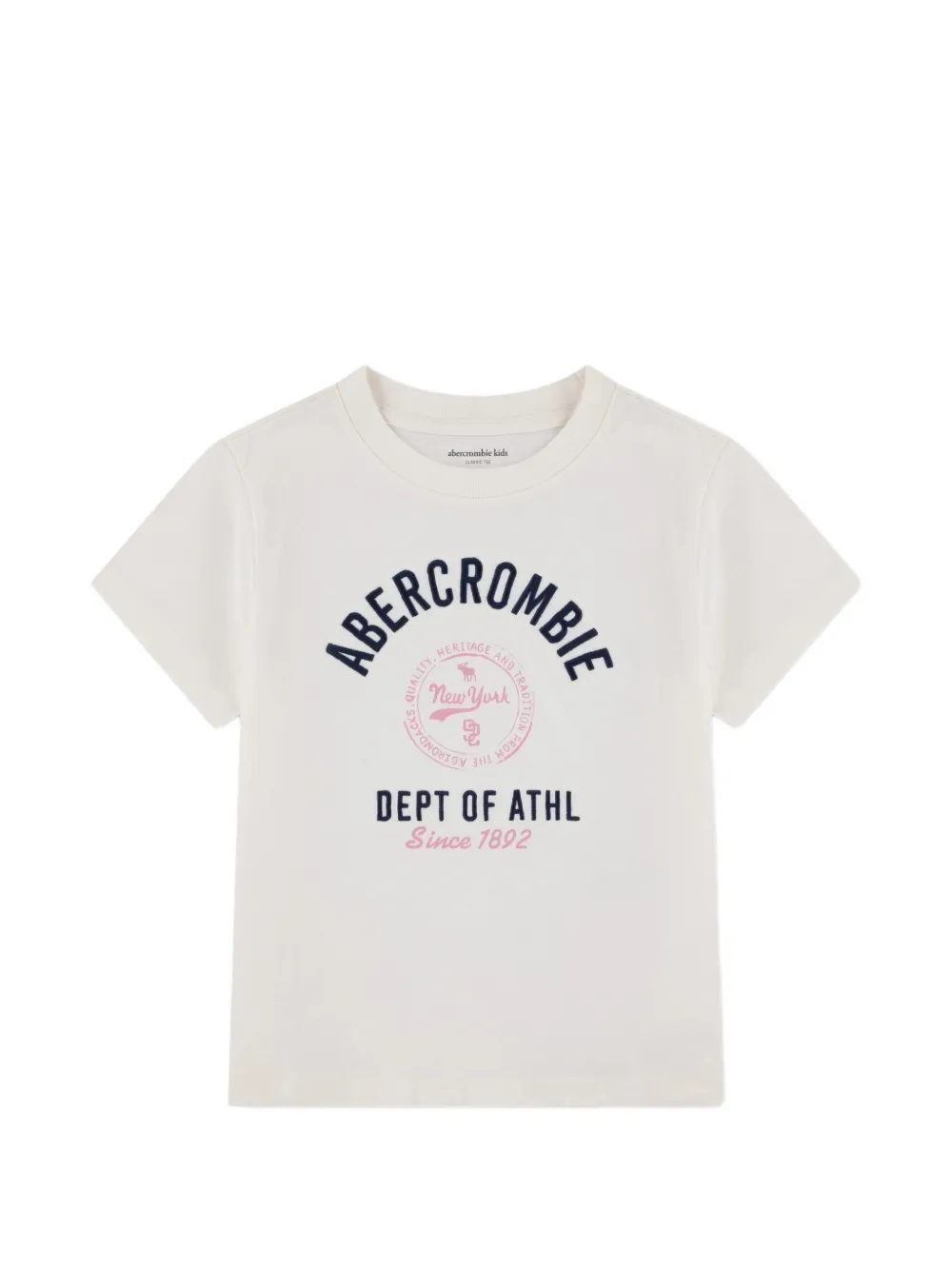 ABERCROMBIE FITCH KIDS Y2K Core Classic logo-print cotton T-shirt - Bianco