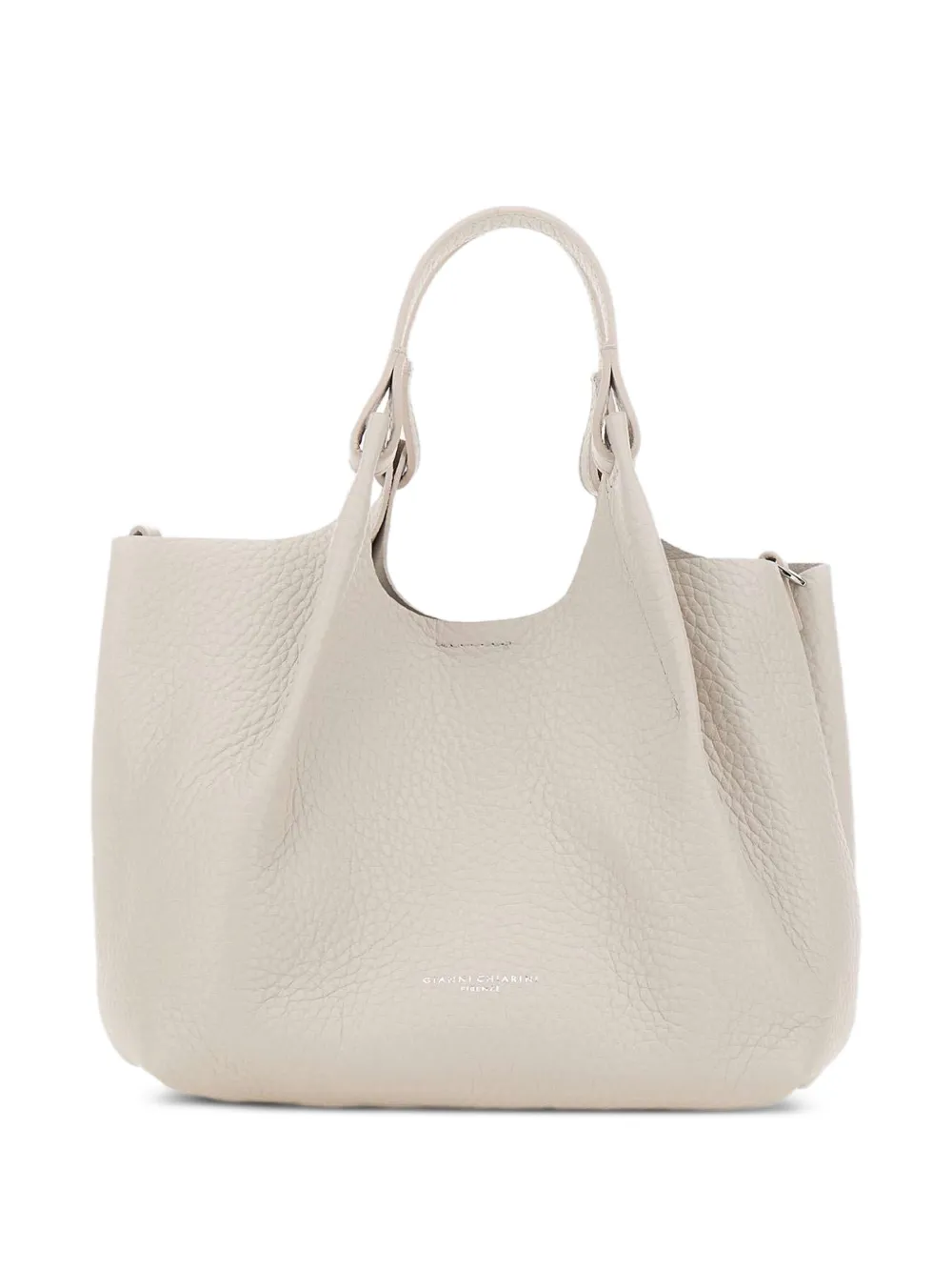 GIANNI CHIARINI Dua leren shopper Beige