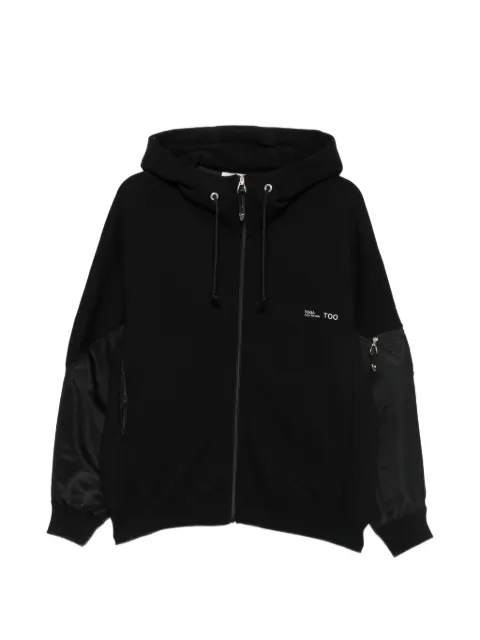 TOGA TOO panelled zip-up hoodie