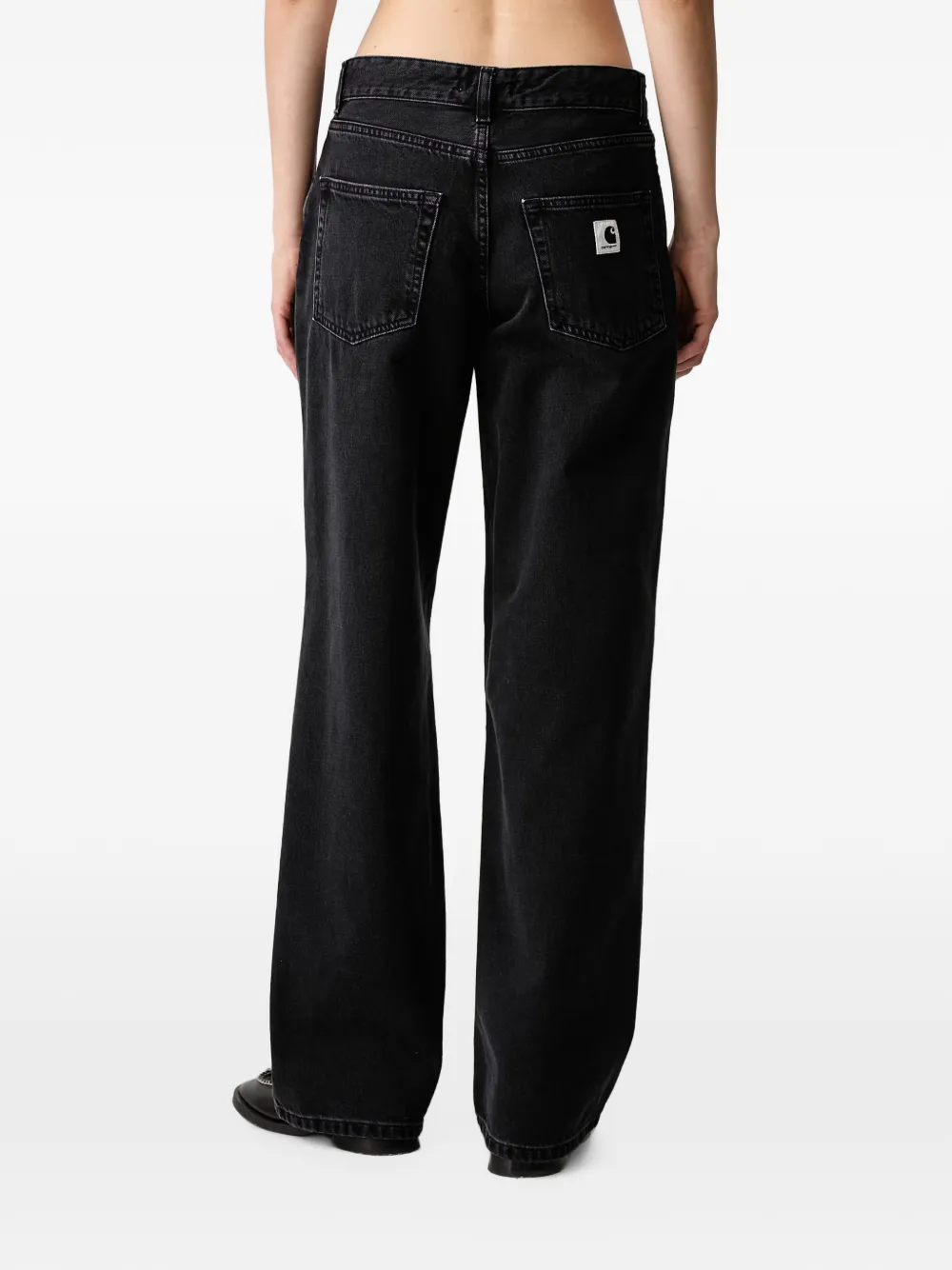 Carhartt WIP Lavine jeans met wijde pijpen Zwart