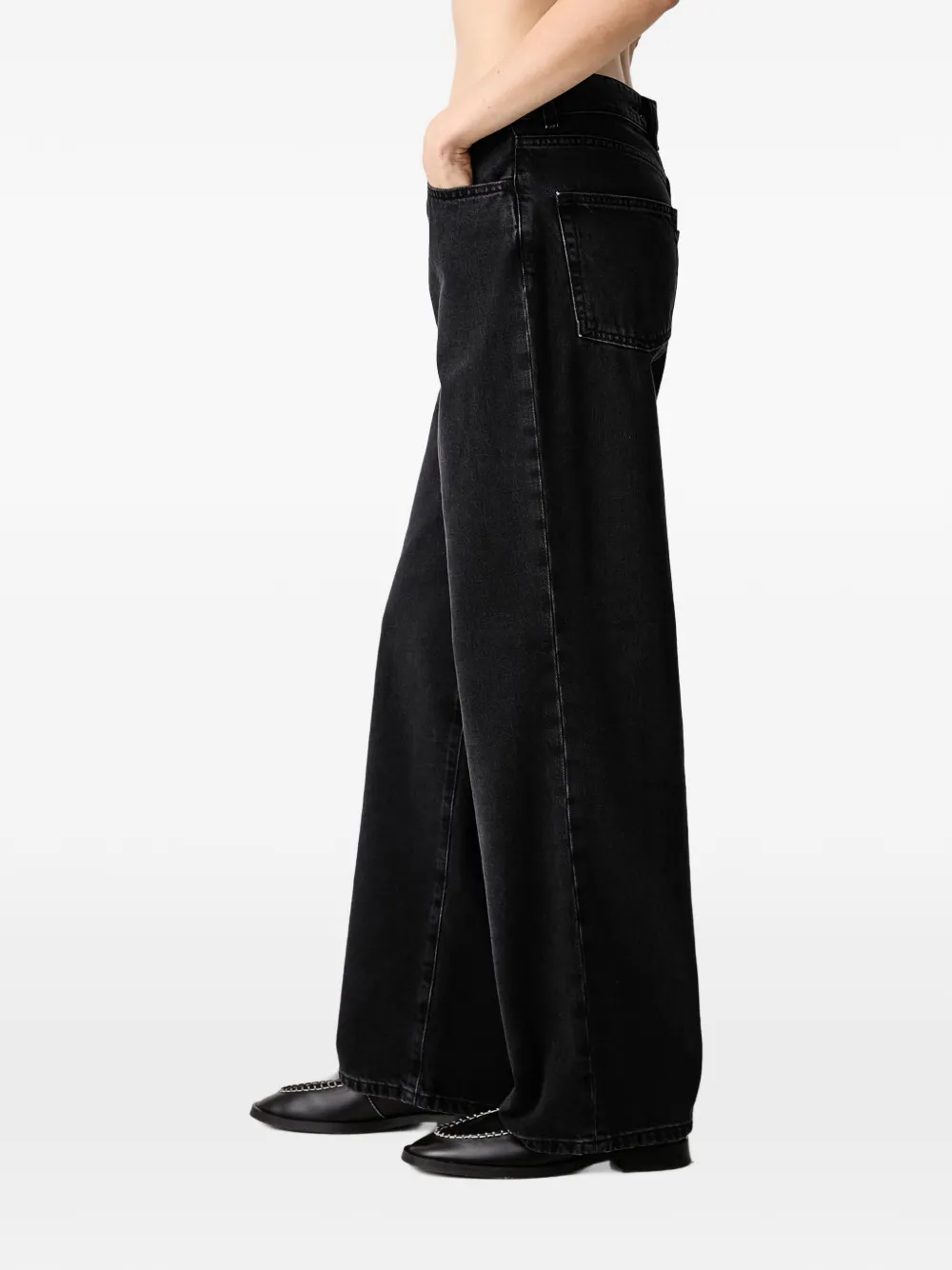 Carhartt WIP Lavine jeans met wijde pijpen Zwart