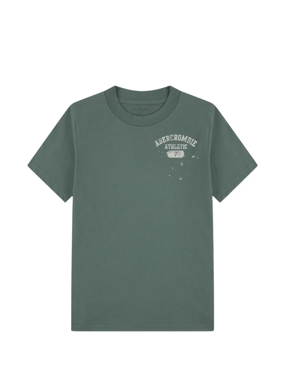 ABERCROMBIE FITCH KIDS Athletic Core Lockup logo-print cotton T-shirt - Verde