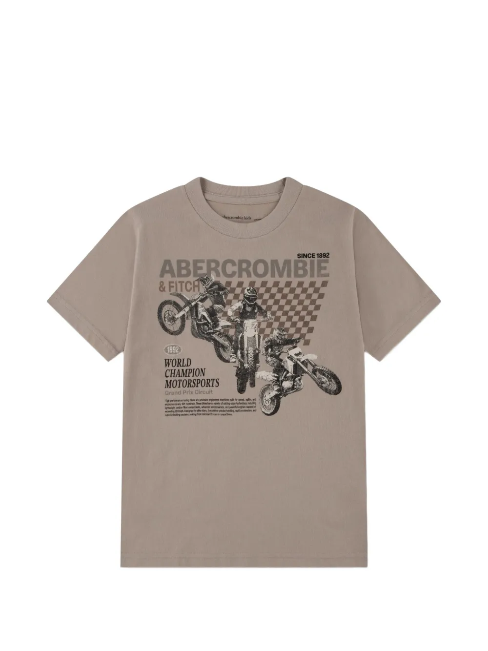 ABERCROMBIE FITCH KIDS World Champion Bike graphic-print T-shirt - Toni neutri