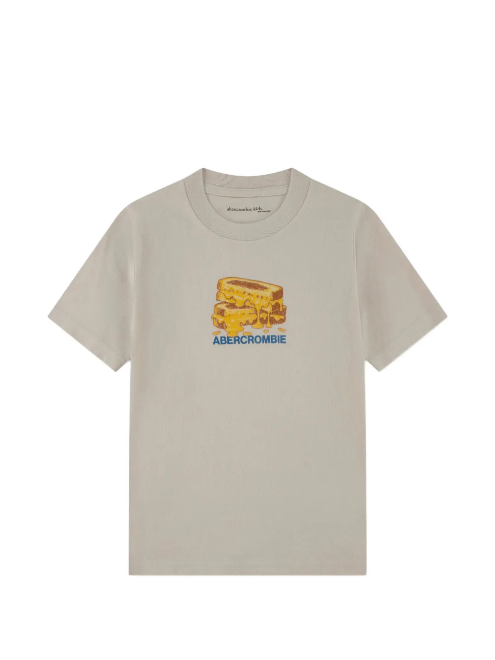 ABERCROMBIE FITCH KIDS Grilled Cheese graphic-print T-shirt - Toni neutri
