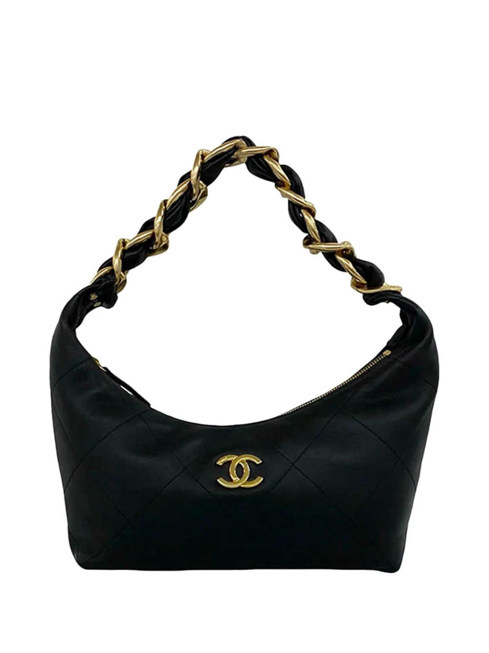 CHANEL Pre-Owned 2021-2026 CC Quilted Lambskin shoulder bag - Black