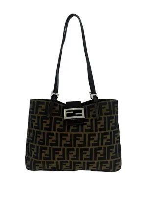 Fendi Pre-Owned 20th Century Zucca Canvas And Nylon Foldable Tote
