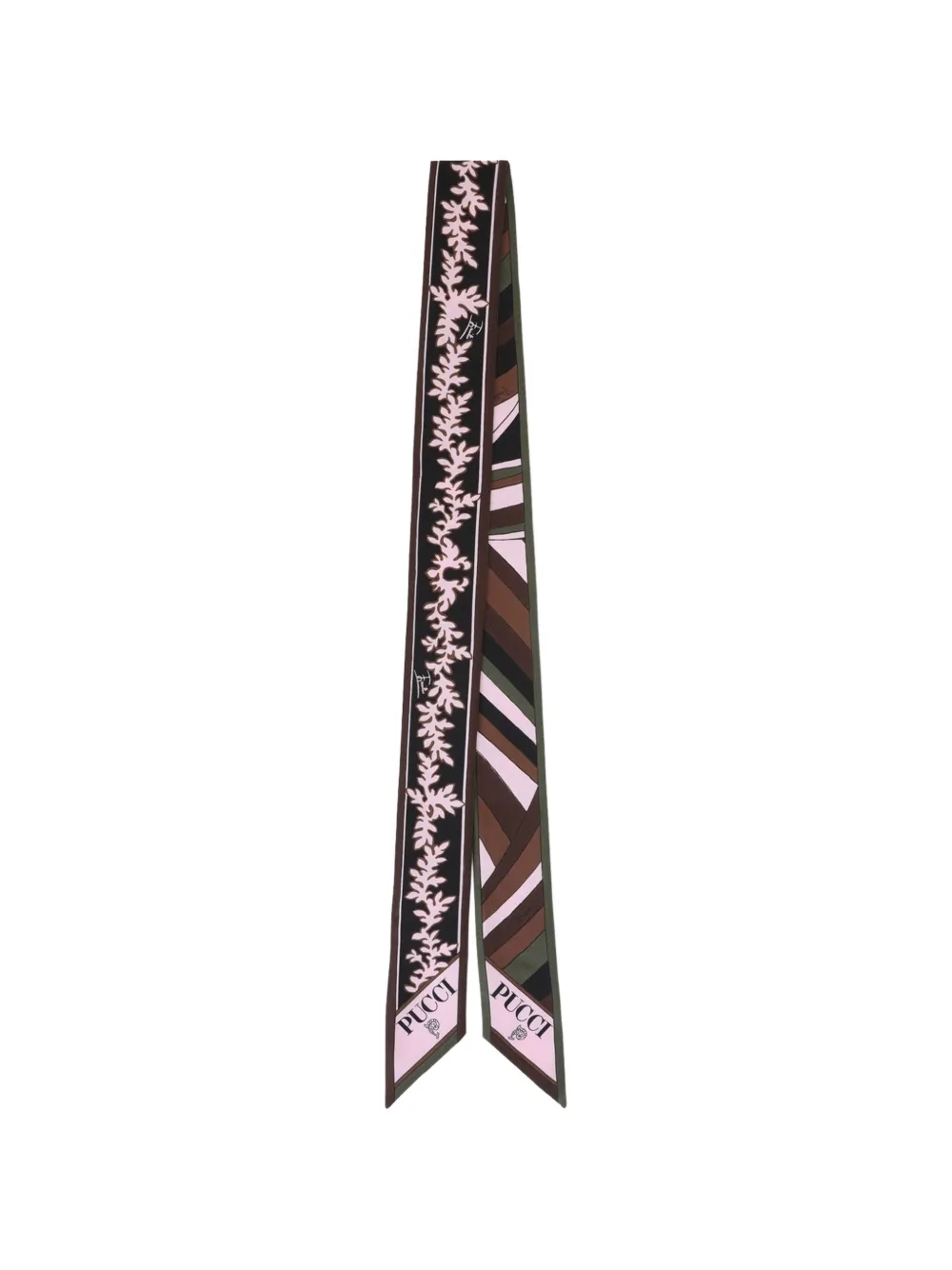 PUCCI mixed print silk bandeau - Nero