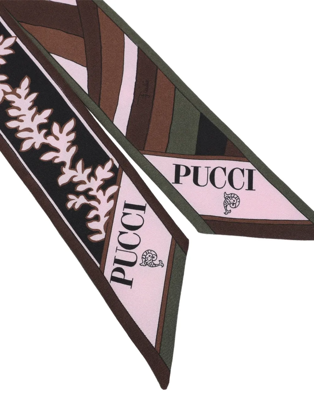 PUCCI Zijden bandeau met print Zwart