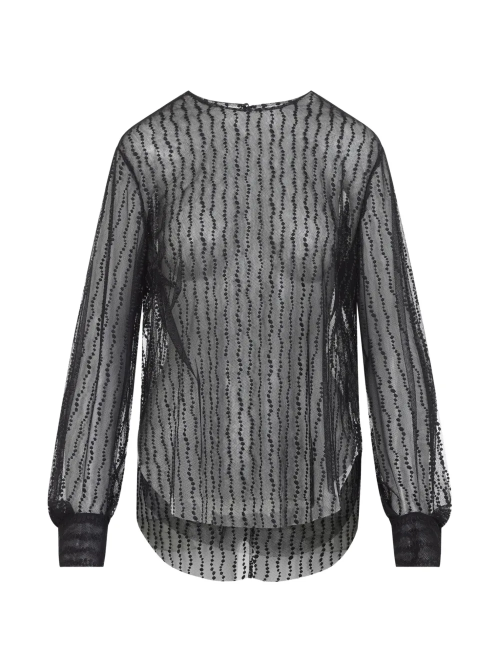 Alberta Ferretti embroidered mesh top