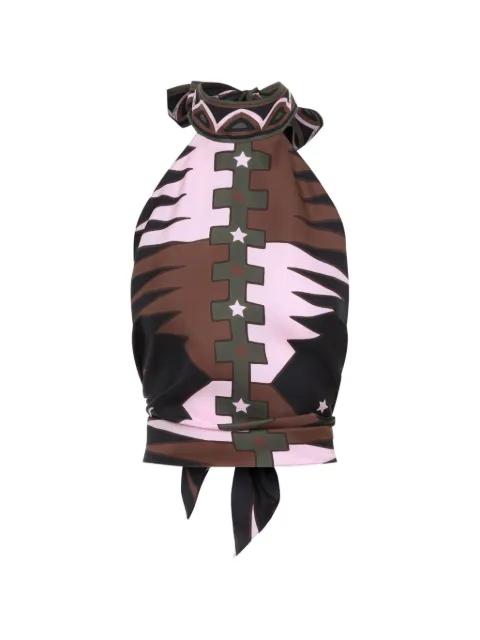 PUCCI printed silk halterneck top