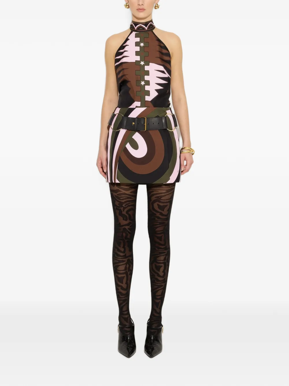 PUCCI Haltertop met Valdimontone-print Groen