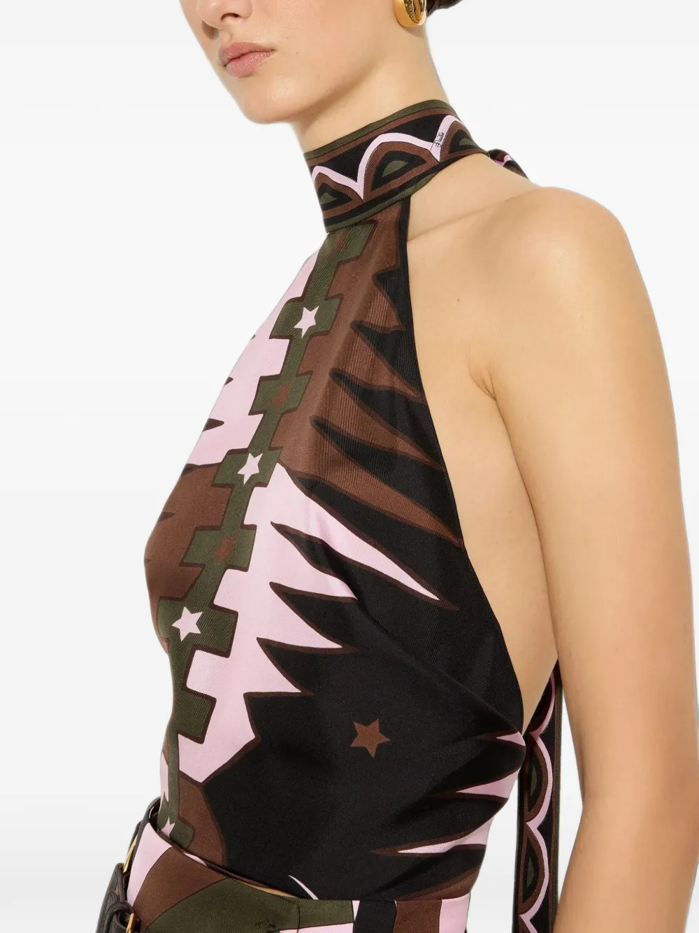 PUCCI Haltertop met Valdimontone-print Groen