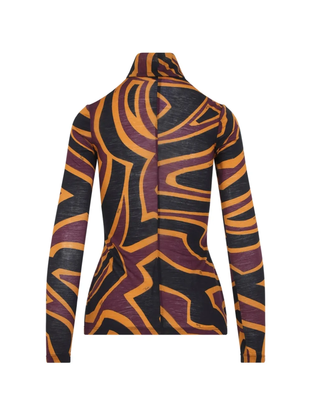 PUCCI Top met col en Iride-print Zwart