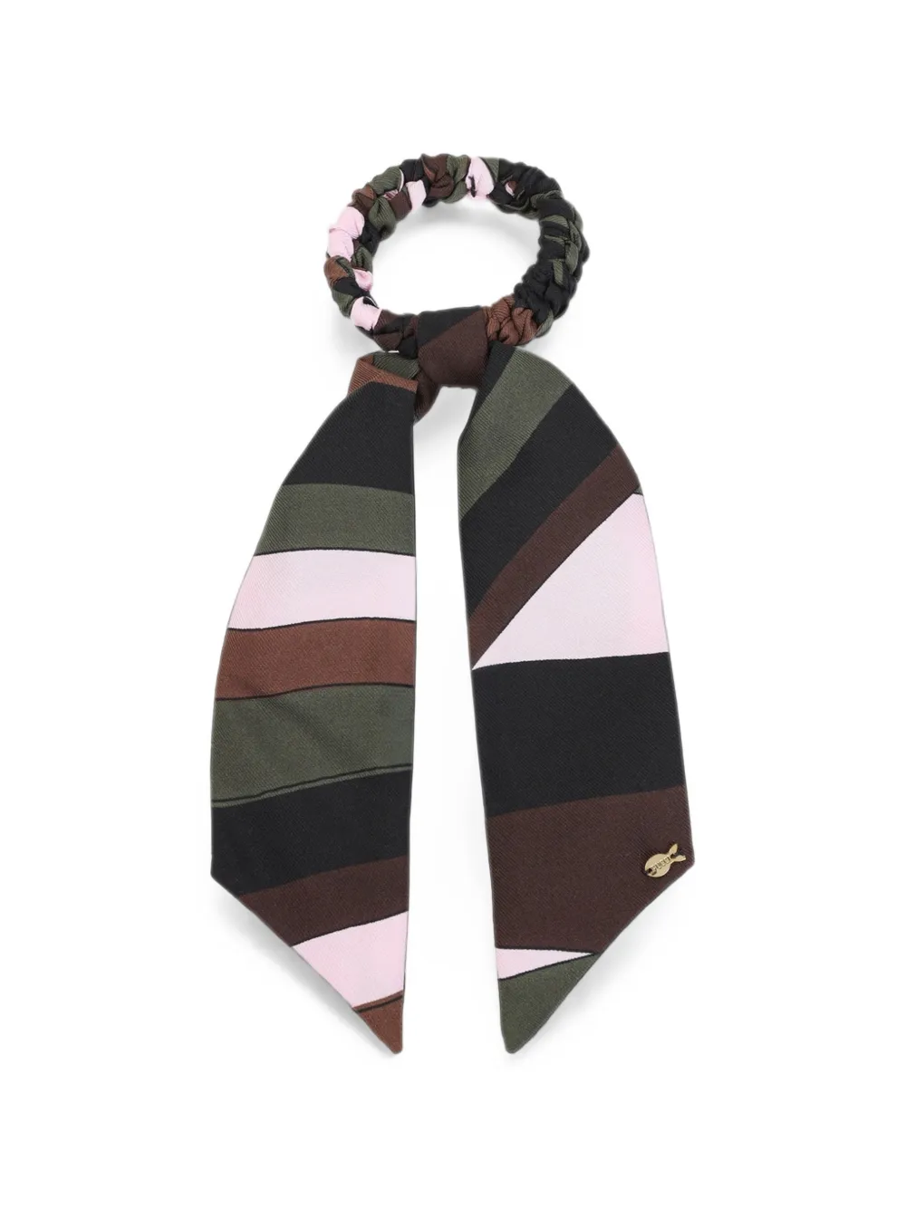 PUCCI Iride print silk hair tie - Nero