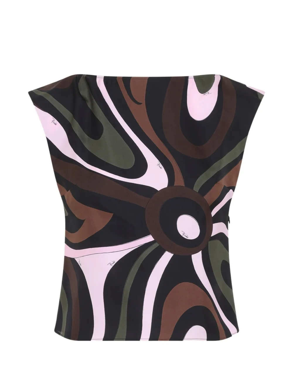 PUCCI abstract-print silk top