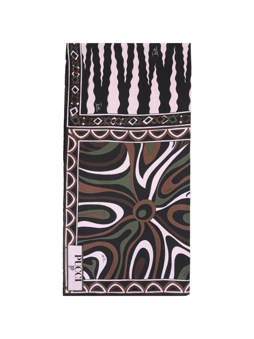 PUCCI mixed-print silk scarf - Nero