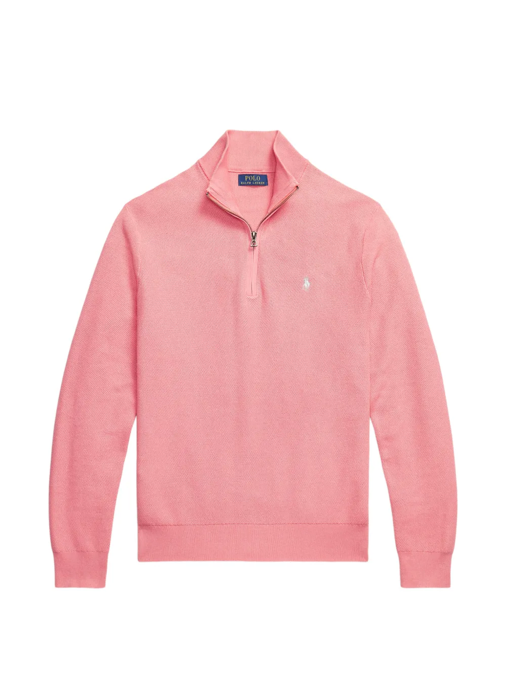 Polo Ralph Lauren quarter-zip embroidered-logo sweater - Rosa