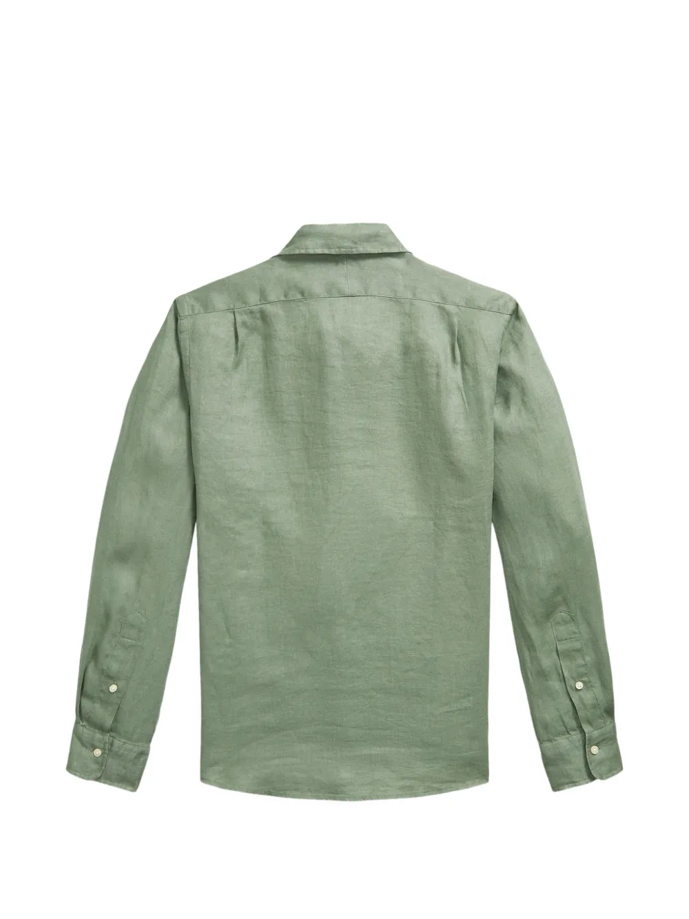Polo Ralph Lauren logo-embroidered linen shirt Groen
