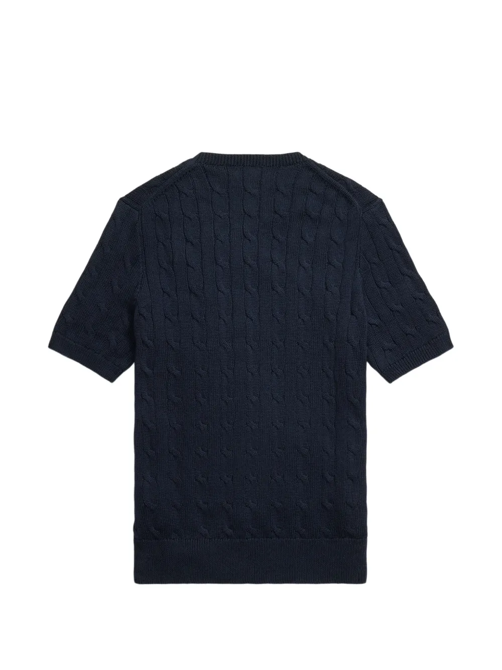 Polo Ralph Lauren cable-knit short-sleeve sweater Blauw