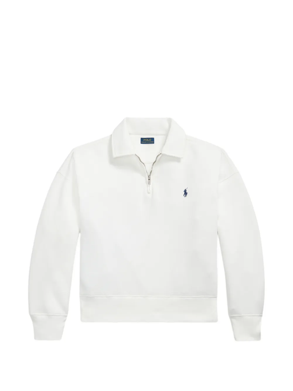 Polo Ralph Lauren sweat zippé à motif Pony - Blanc Polo Ralph Lauren sweat zippé à motif Pony - Blanc