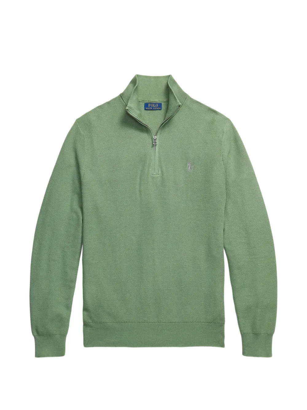 Polo Ralph Lauren quarter-zip waffle-knit sweater - Verde