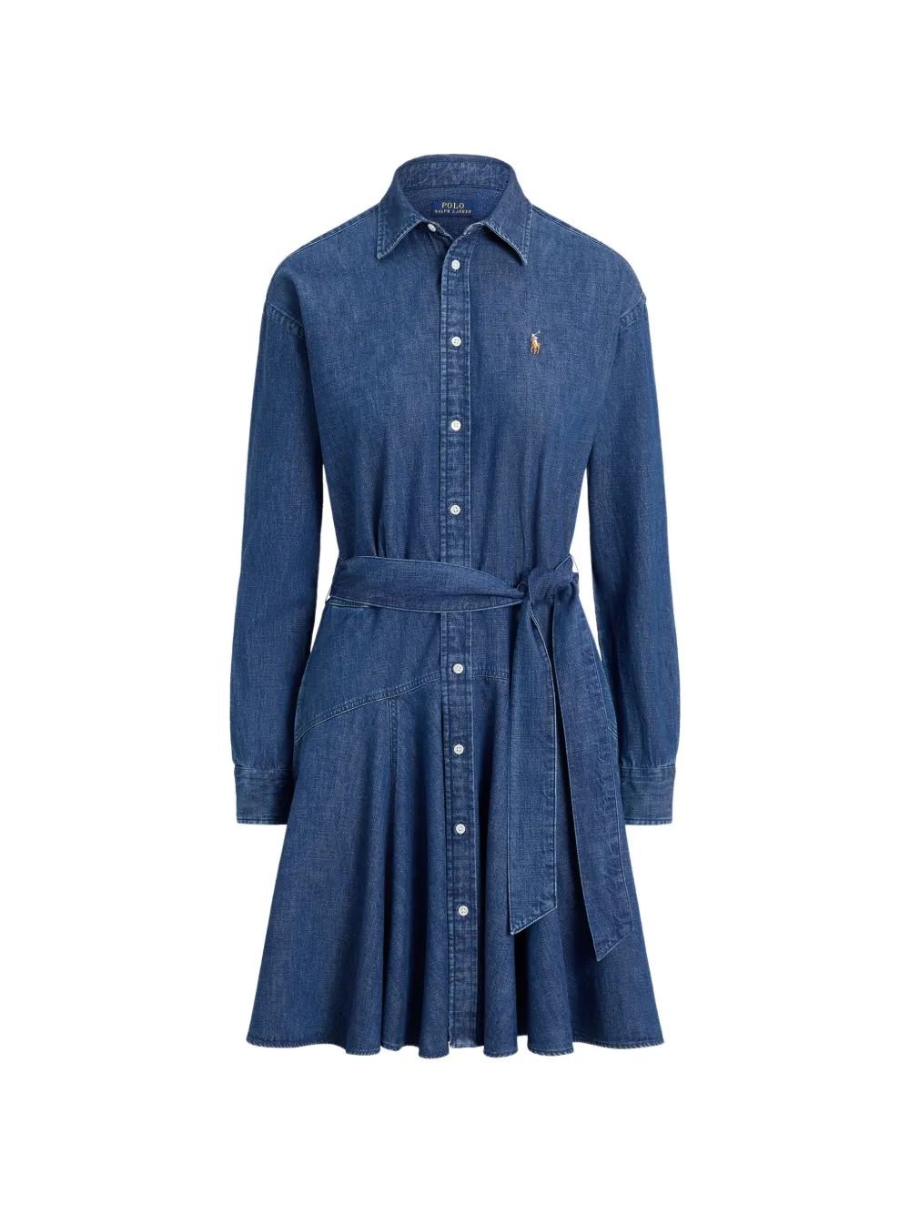 Polo Ralph Lauren belted denim shirt dress - Blu