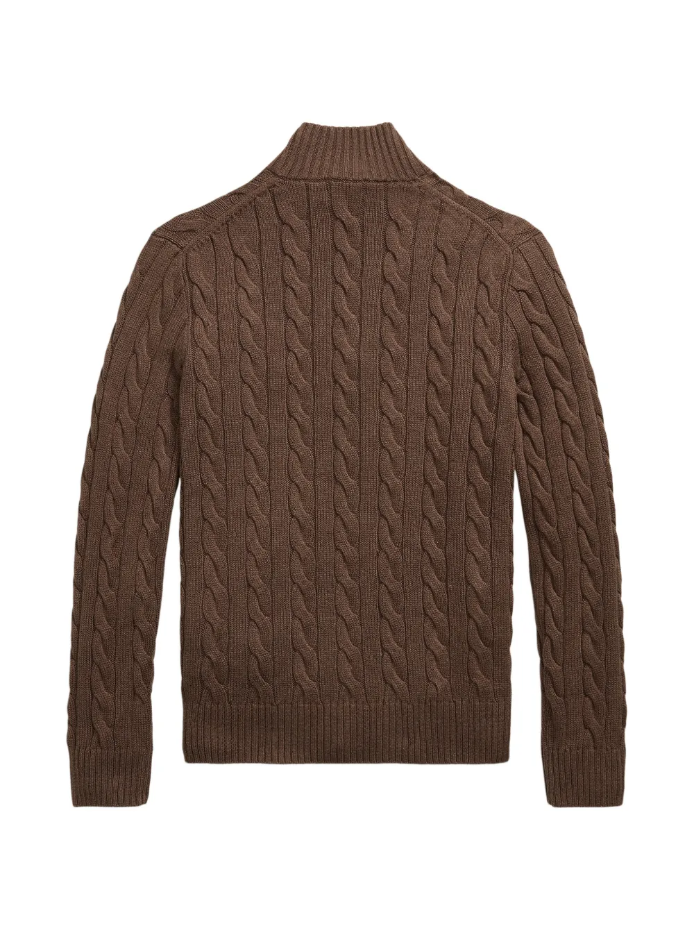 Polo Ralph Lauren cable-knit quarter-zip sweater Bruin