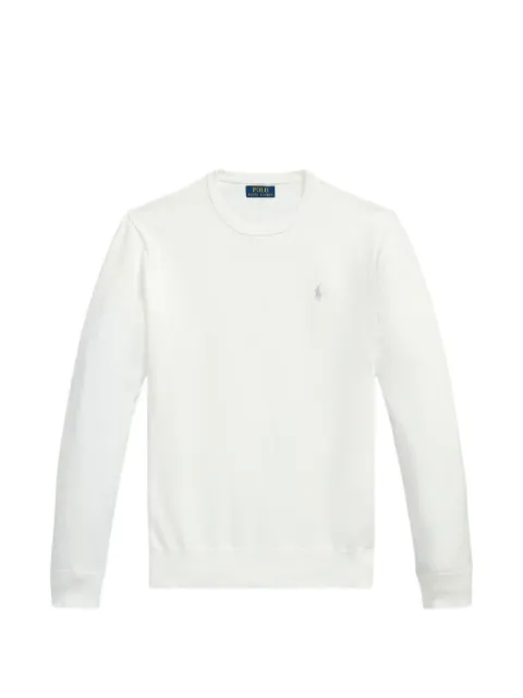 Polo Ralph Lauren logo-embroidered crew-neck fine-knit T-shirt