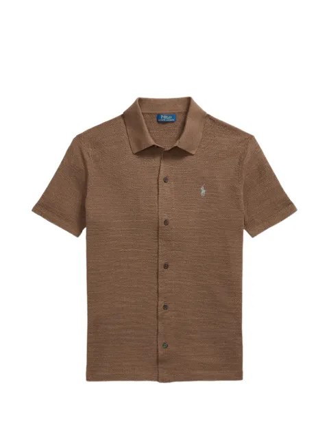 Polo Ralph Lauren logo-embroidered textured shirt