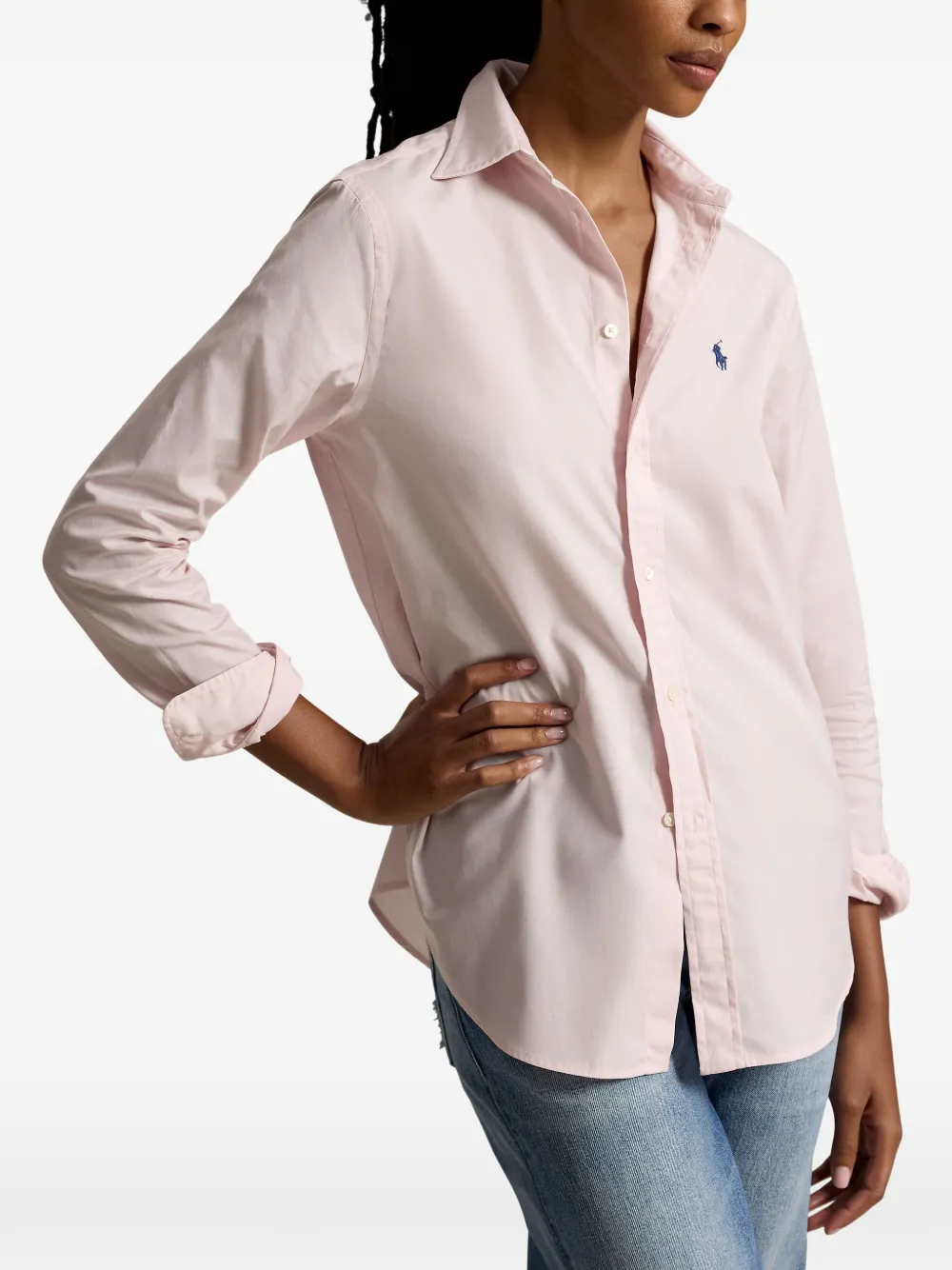 Polo Ralph Lauren Overhemd met geborduurd logo Roze
