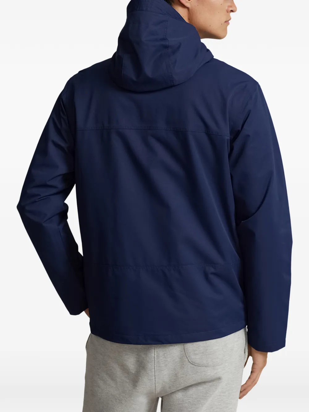 Polo Ralph Lauren hooded logo-embroidered jacket Blauw