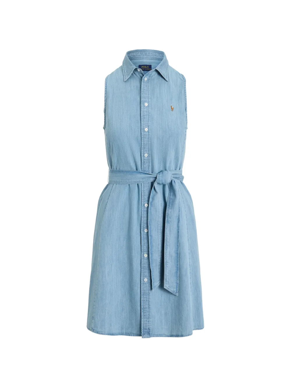 Polo Ralph Lauren sleeveless belted mini dress - Blu