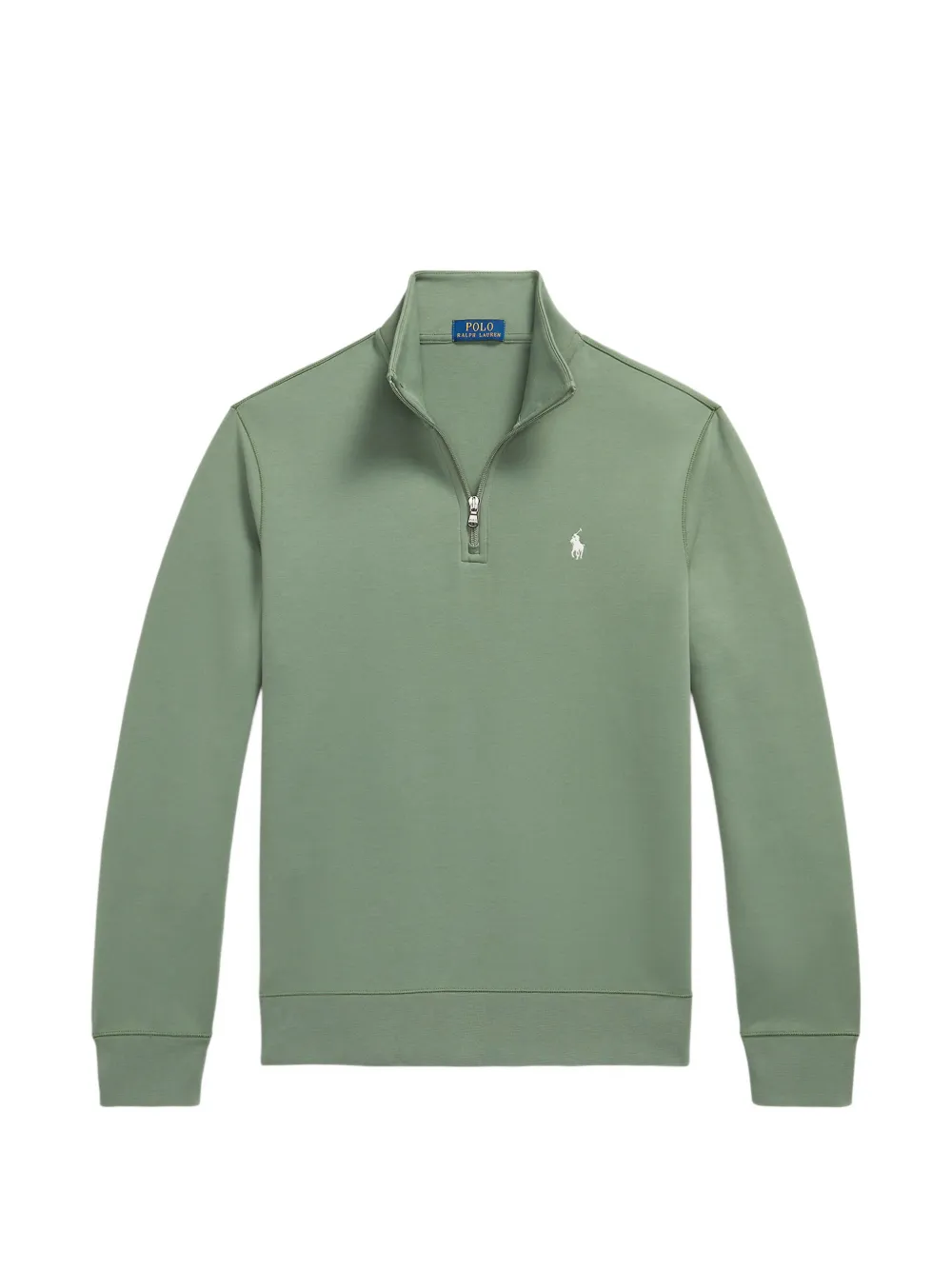 Polo Ralph Lauren quarter-zip embroidered-logo sweatshirt - Verde