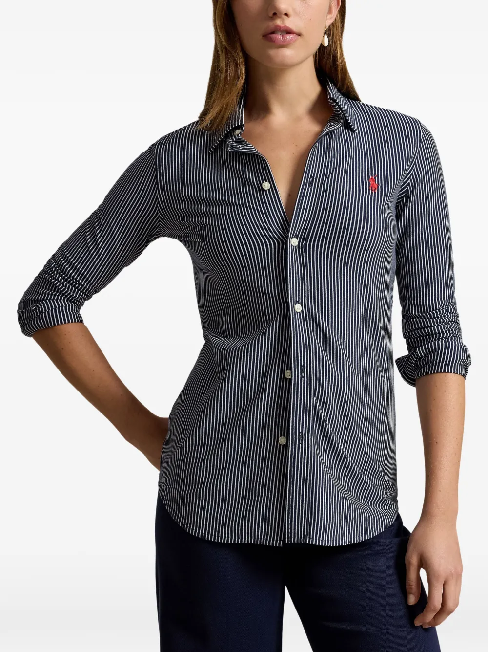 Polo Ralph Lauren Gestreept katoenen blouse Blauw