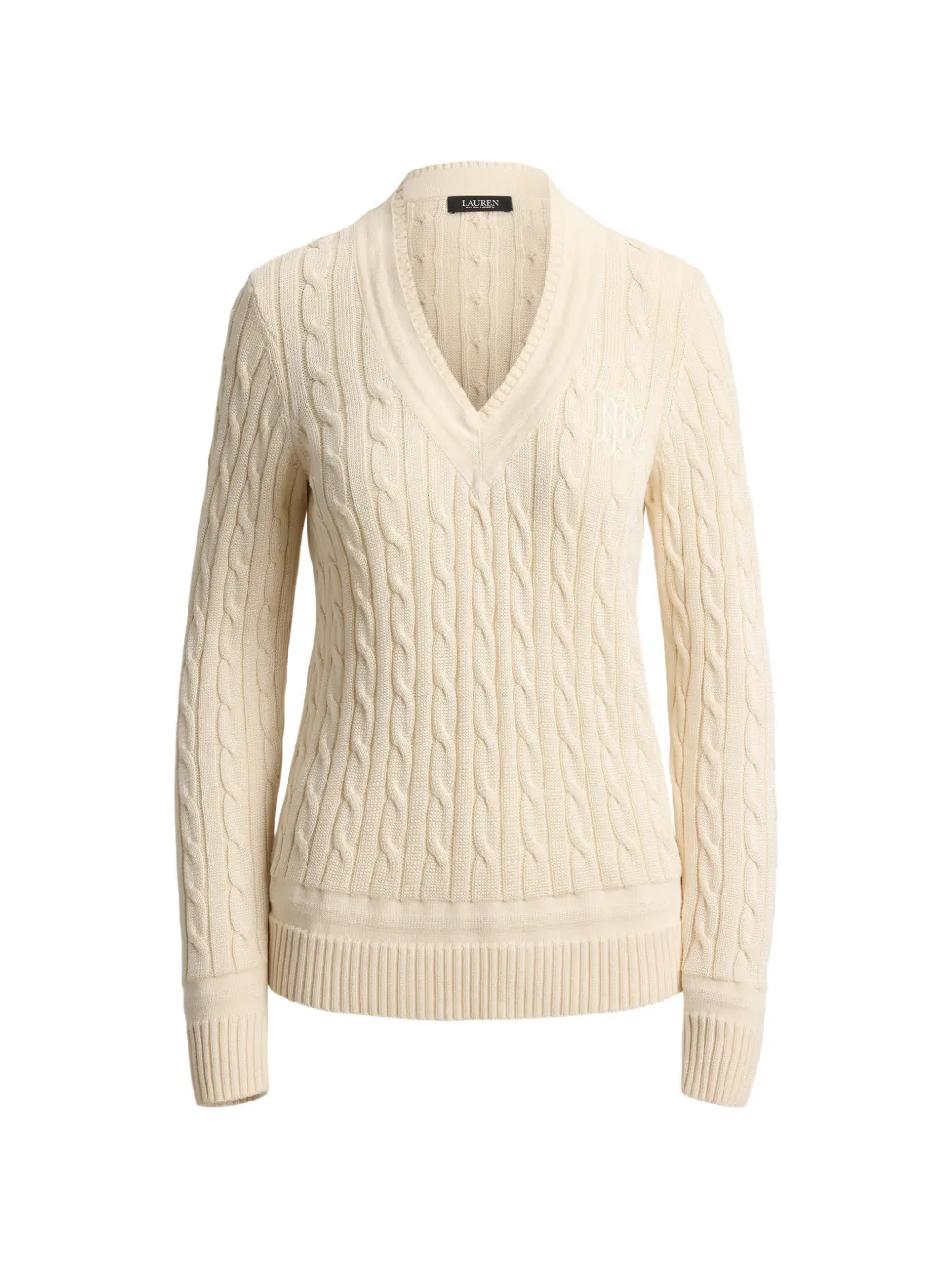 Lauren Ralph Lauren cable-knit V-neck sweater