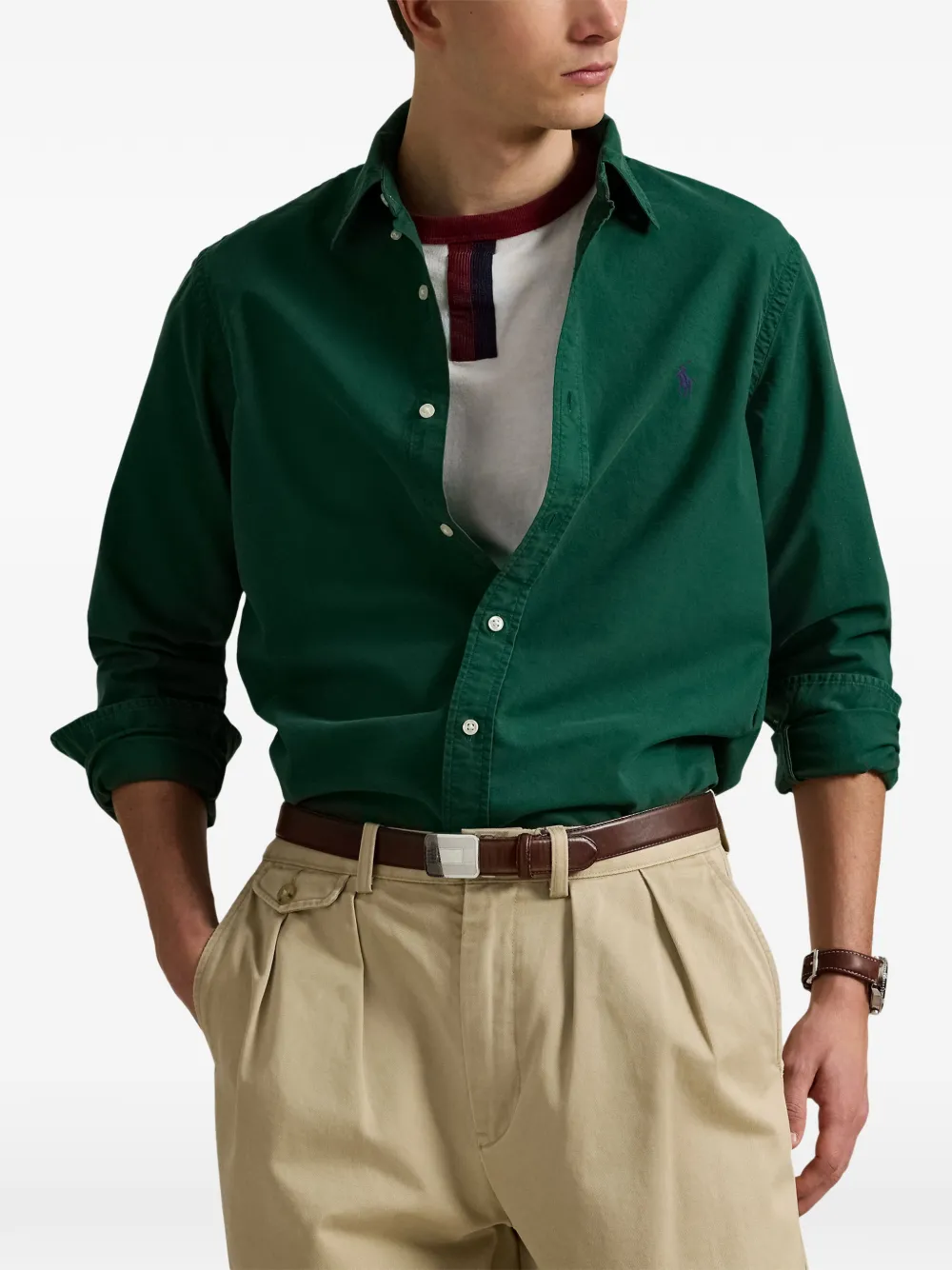 Polo Ralph Lauren button-down collar shirt Groen