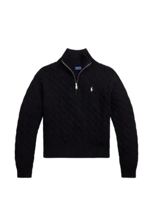 Polo Ralph Lauren ケーブルニット セーター | ブラック | FARFETCH JP