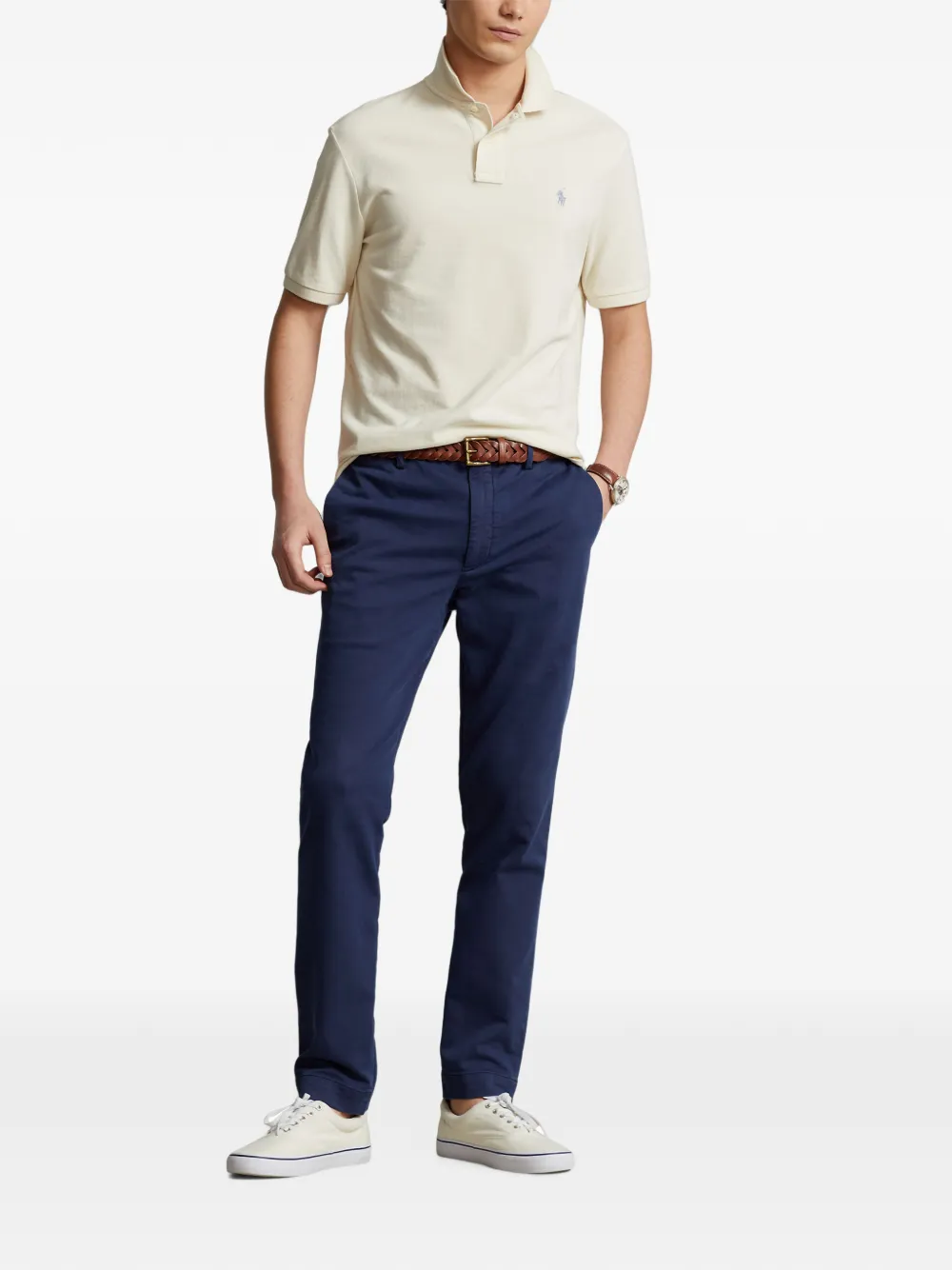 Polo Ralph Lauren Katoenen poloshirt met geborduurd logo Beige