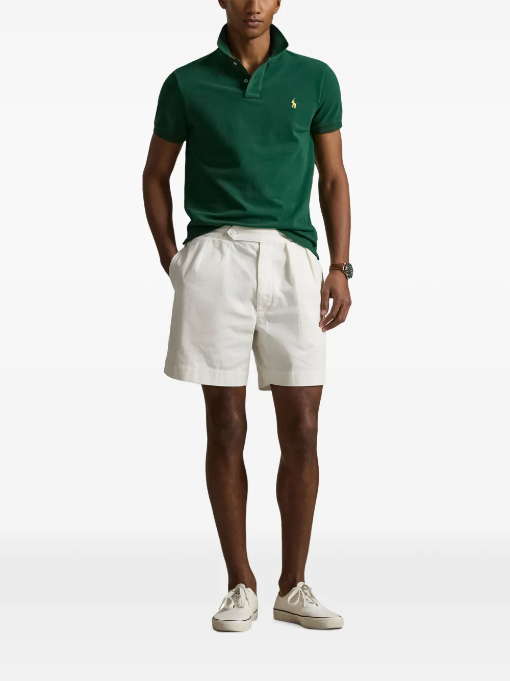 Polo Ralph Lauren Piqué poloshirt met geborduurd logo Groen