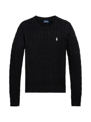 Polo Ralph Lauren ケーブルニット セーター | ブラック | FARFETCH JP
