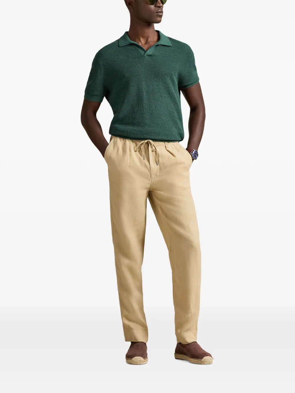 Polo Ralph Lauren Broek met trekkoordtaille Beige