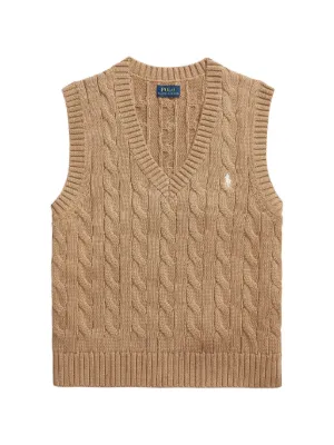 Polo Ralph Lauren ケーブルニット ノースリーブトップ | ニュートラル
