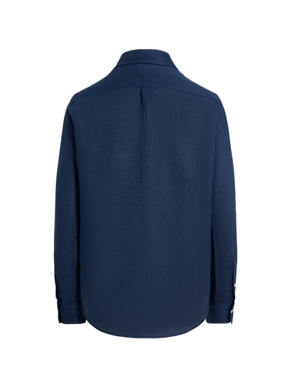 Polo Ralph Lauren Linnen overhemd met geborduurd logo Blauw
