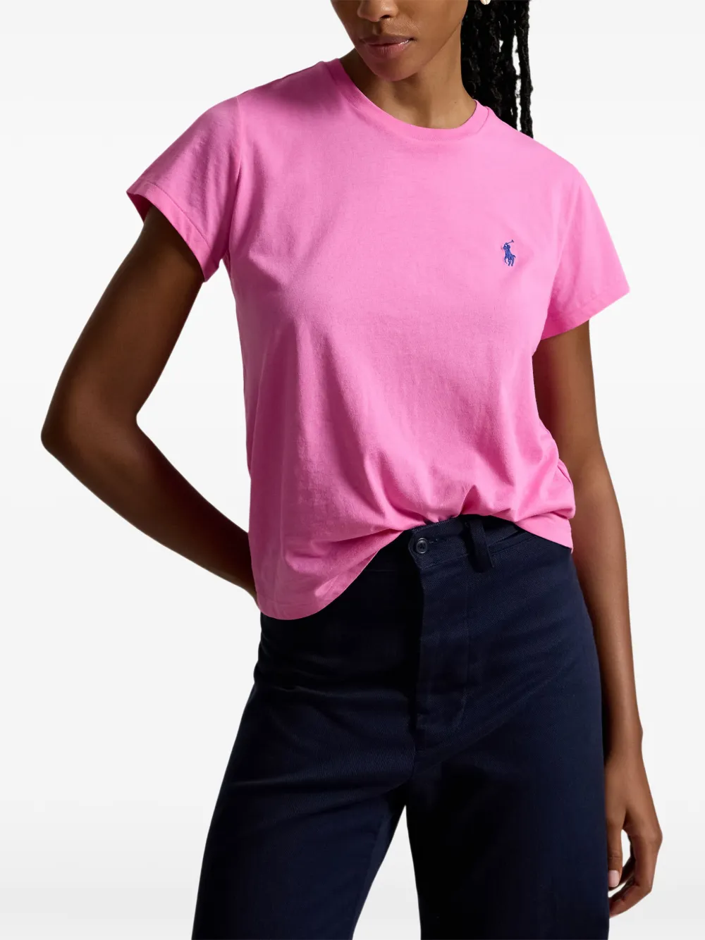 Polo Ralph Lauren T-shirt met Pony-patroon Roze